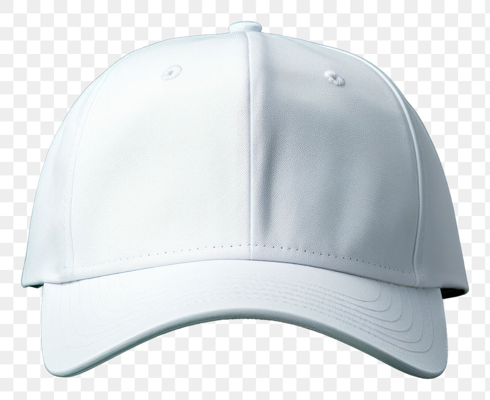 PNG White blank cap mockup green green background headgear.