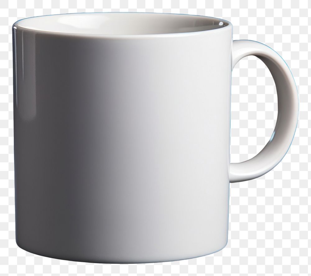 PNG White blank mug mockup porcelain coffee drink.