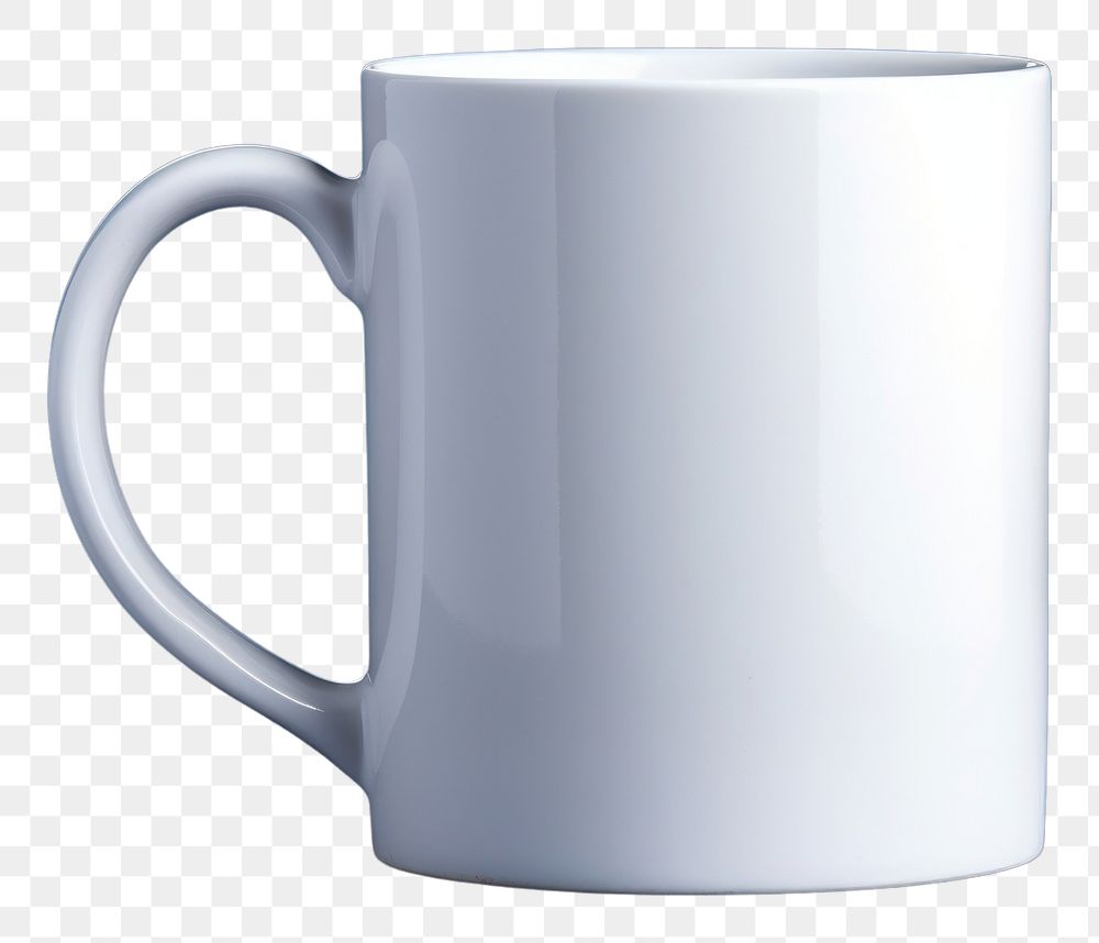 PNG White blank mug mockup porcelain coffee drink.