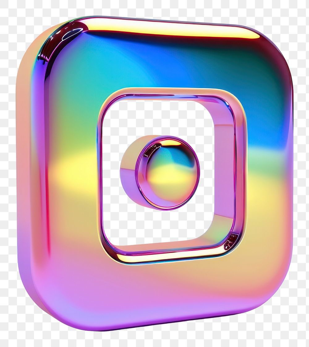 PNG  Social media icon iridescent white background accessories technology.