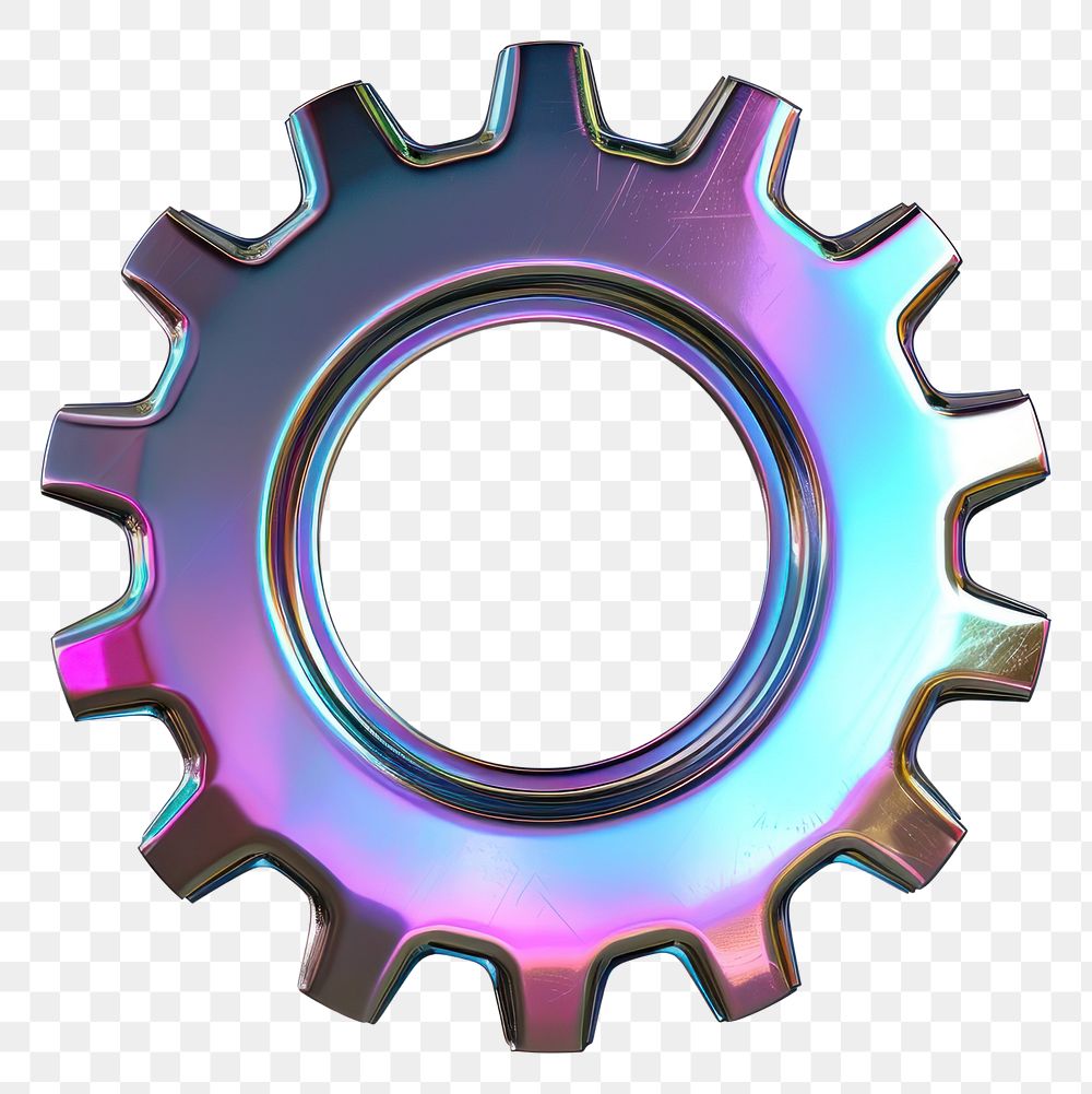 PNG  Research icon iridescent metal wheel spoke.