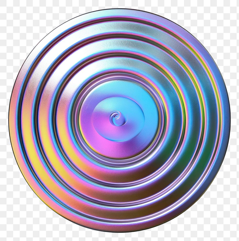 PNG  Research icon iridescent purple spiral metal.