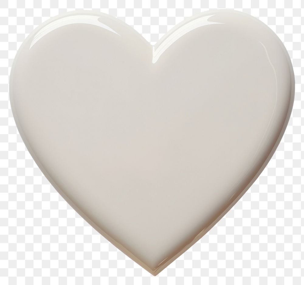 PNG Heart Glued gloss paper Sticker white white background porcelain.