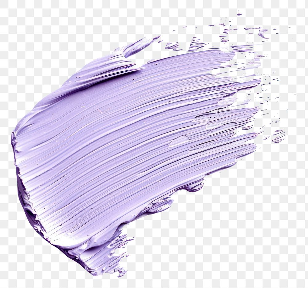 PNG Flat pale purple paint brushstroke petal white background splattered.