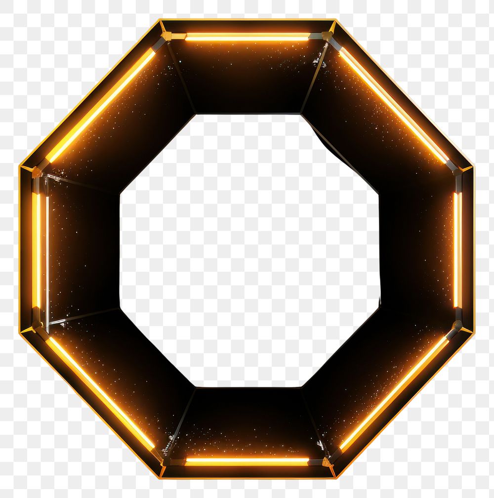 PNG  Hexagon frame light technology abstract.
