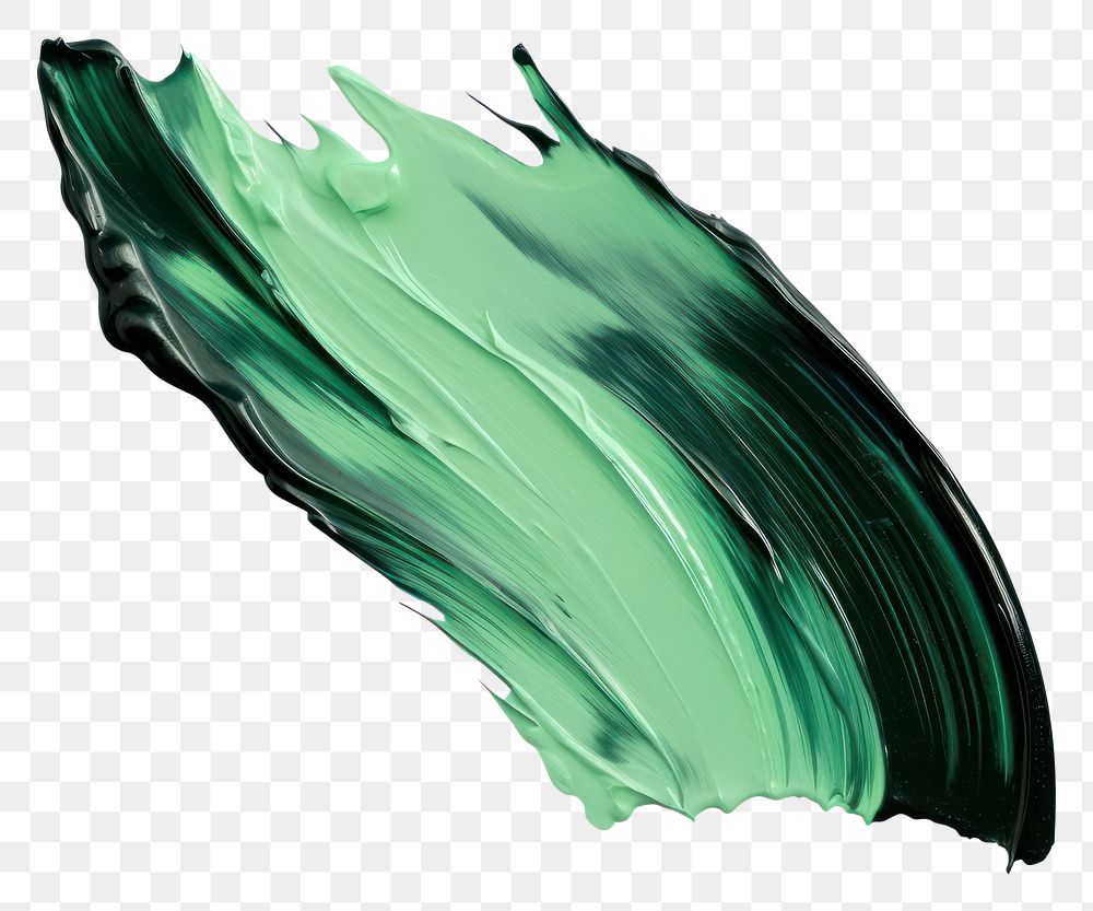 PNG Pastel black green flat paint brush stroke leaf white background accessories.