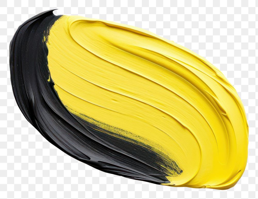 PNG Pastel black yellow flat paint brush stroke white background accessories accessory.