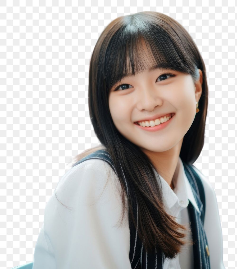 PNG Japanese high school student smiling adult smile girl. AI generated Image by rawpixel.