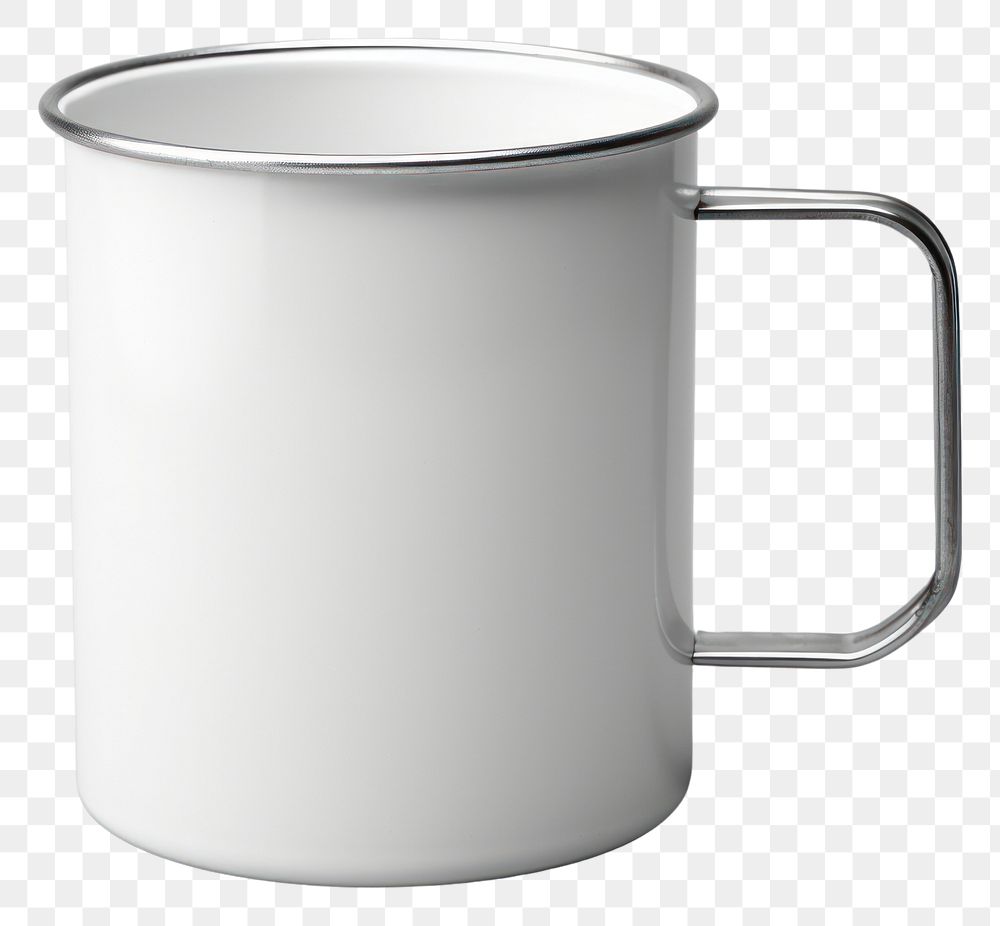 PNG  Stainless enamel mug mockup coffee cup refreshment.