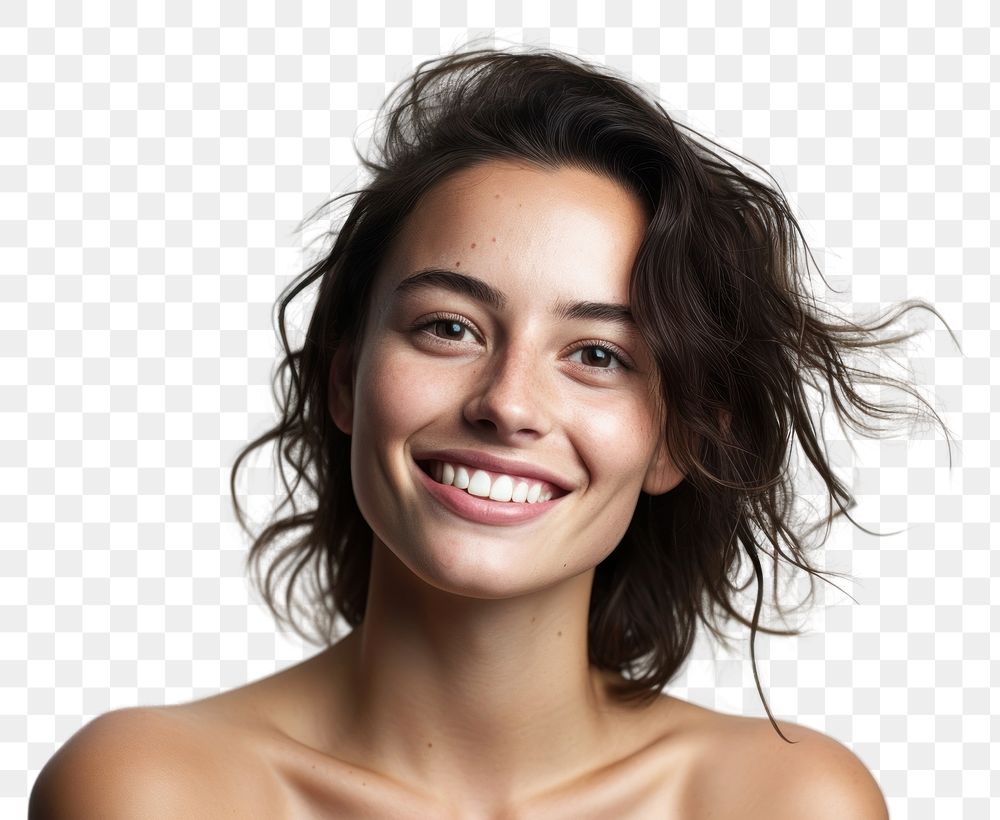 PNG  Portrait of real woman smiling adult smile photo.