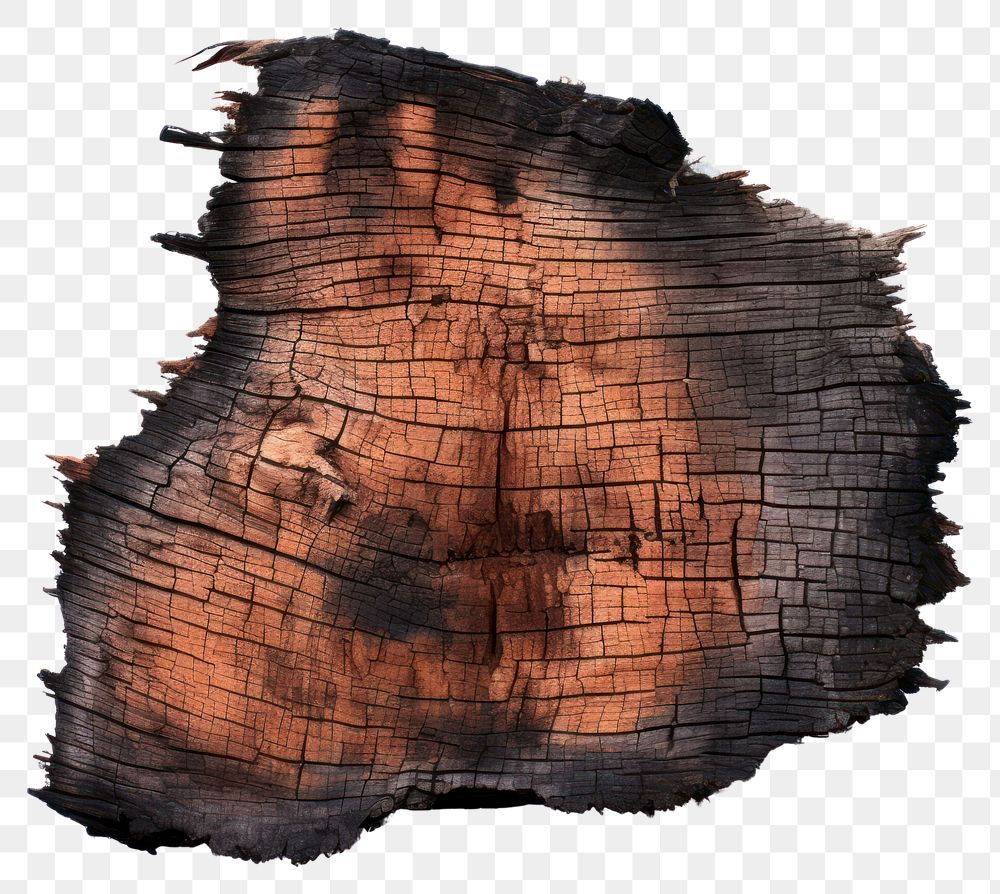 PNG  Tree with burnt wood white background textured.