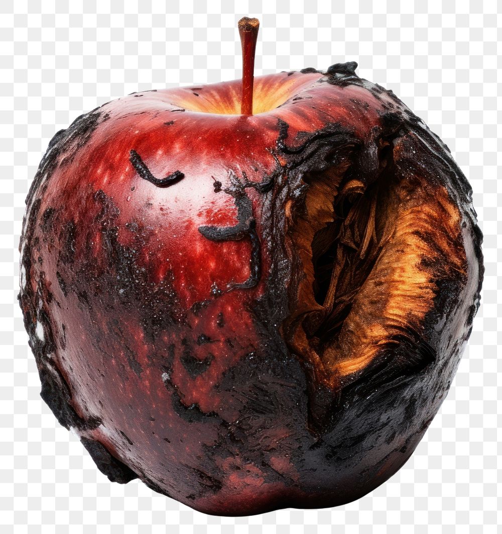 PNG  Apple with burnt fruit plant food.