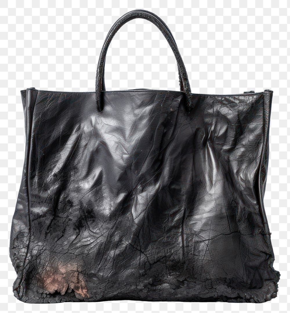 PNG  Bag with burnt handbag purse white background.