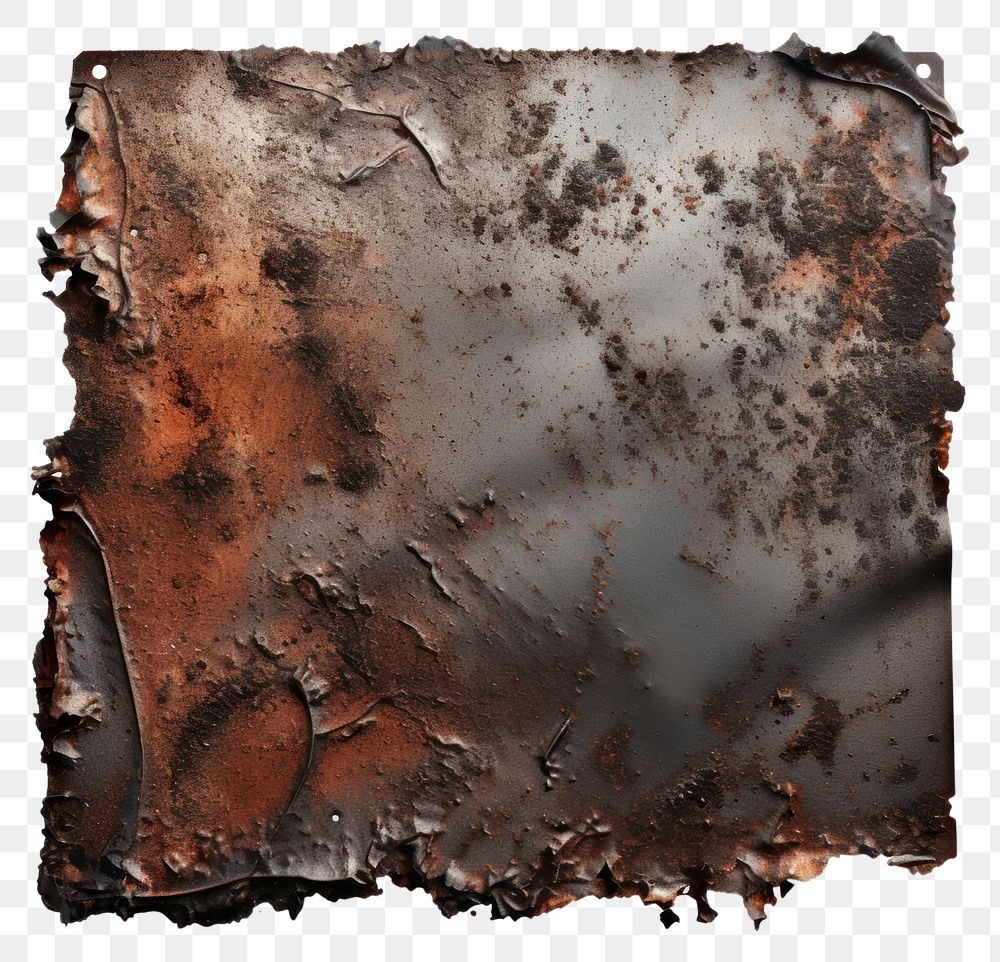 PNG  Metal with burnt backgrounds rust white background.