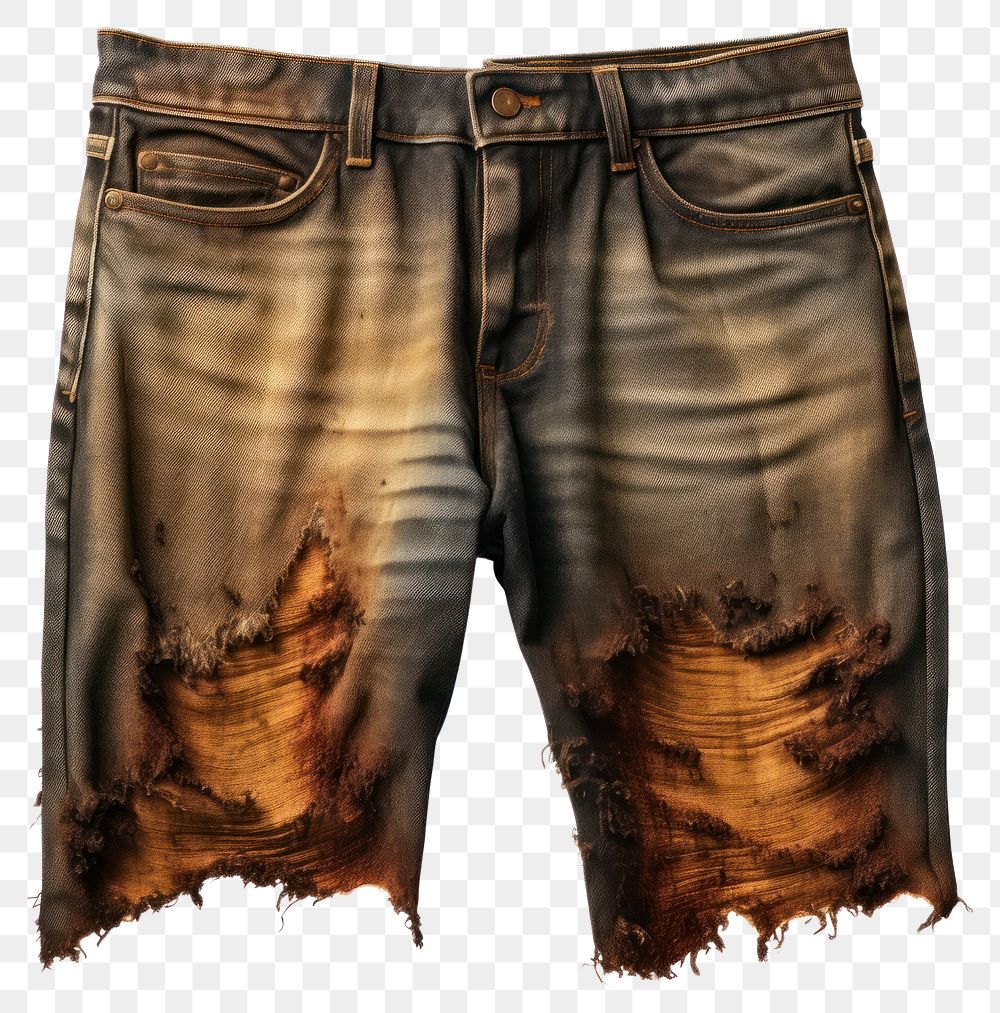 PNG  Pants with burnt shorts white background underpants.
