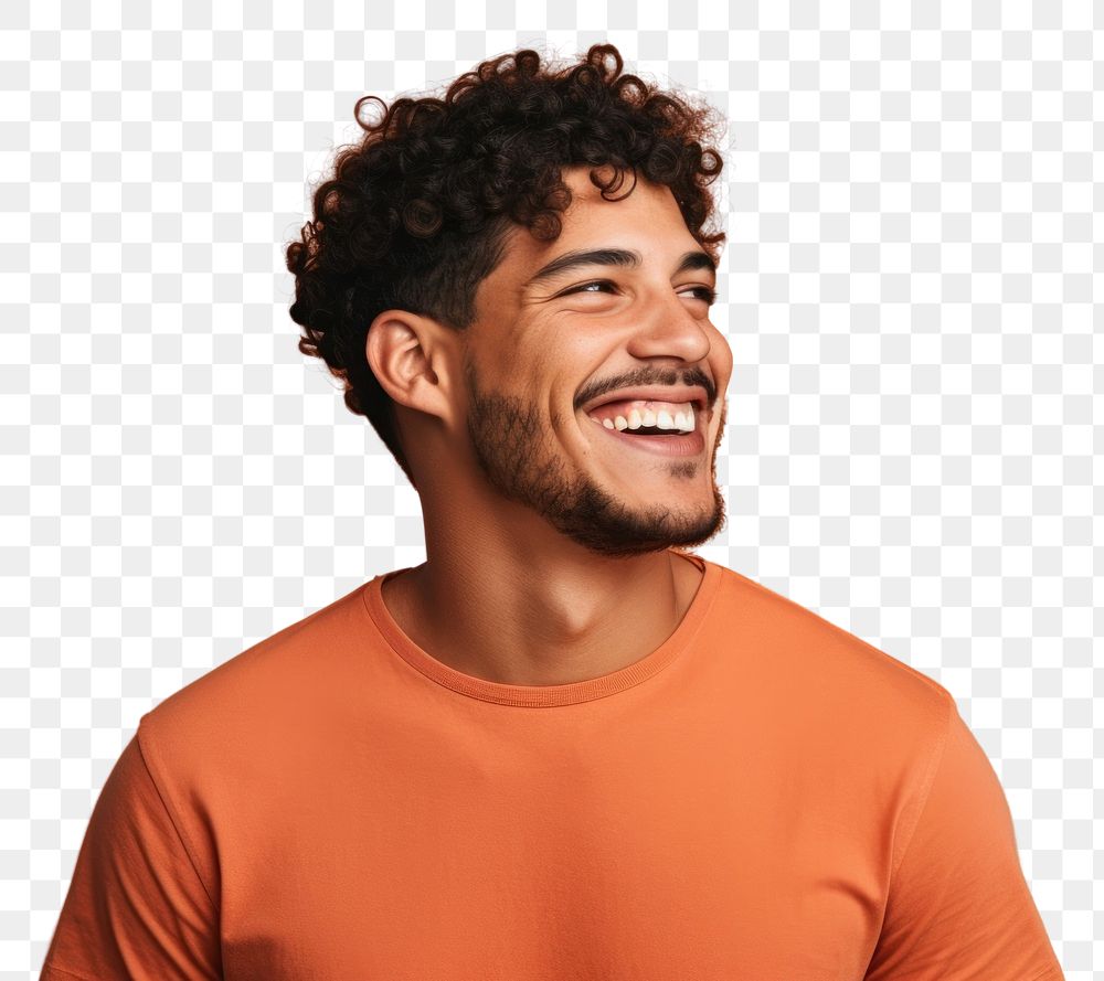 PNG  Laughing smiling adult smile. 