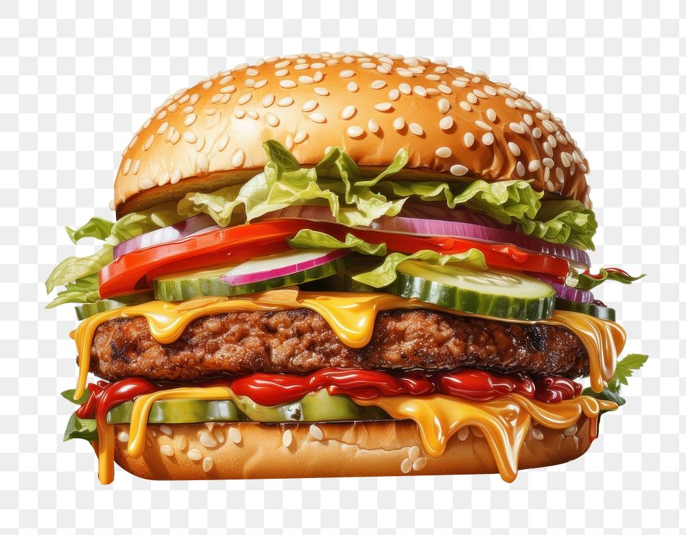 PNG Burger burger food hamburger. 