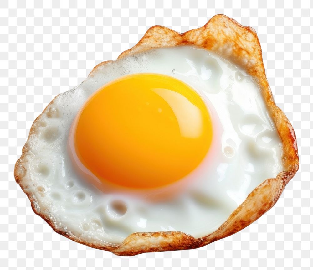 PNG Fried egg food white background breakfast. 