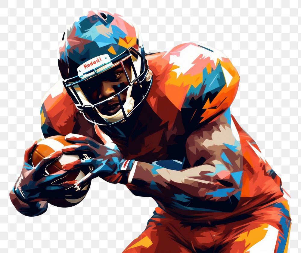 PNG  American football helmet player sports. AI generated Image by rawpixel.