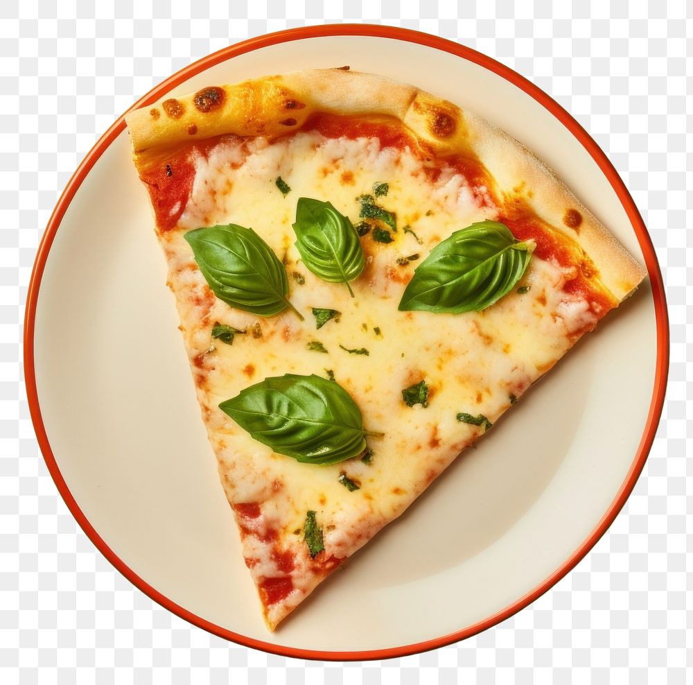 PNG  Margherita Pizza pizza plate food.