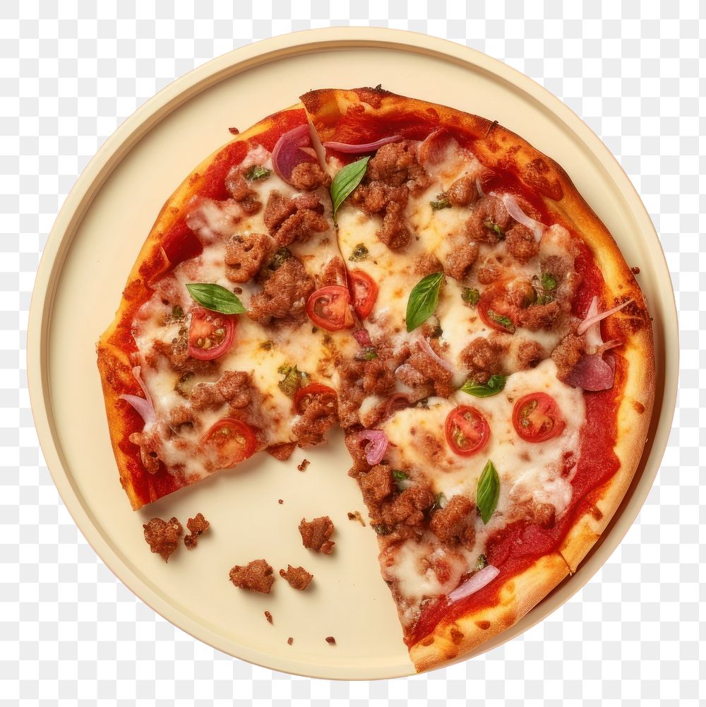 PNG  Meat Feast Pizza pizza plate food.