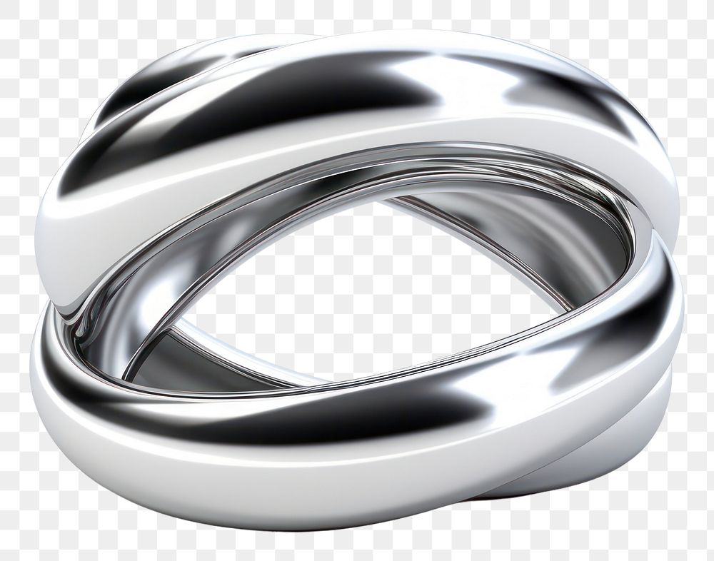 PNG Circle twisted platinum jewelry silver.