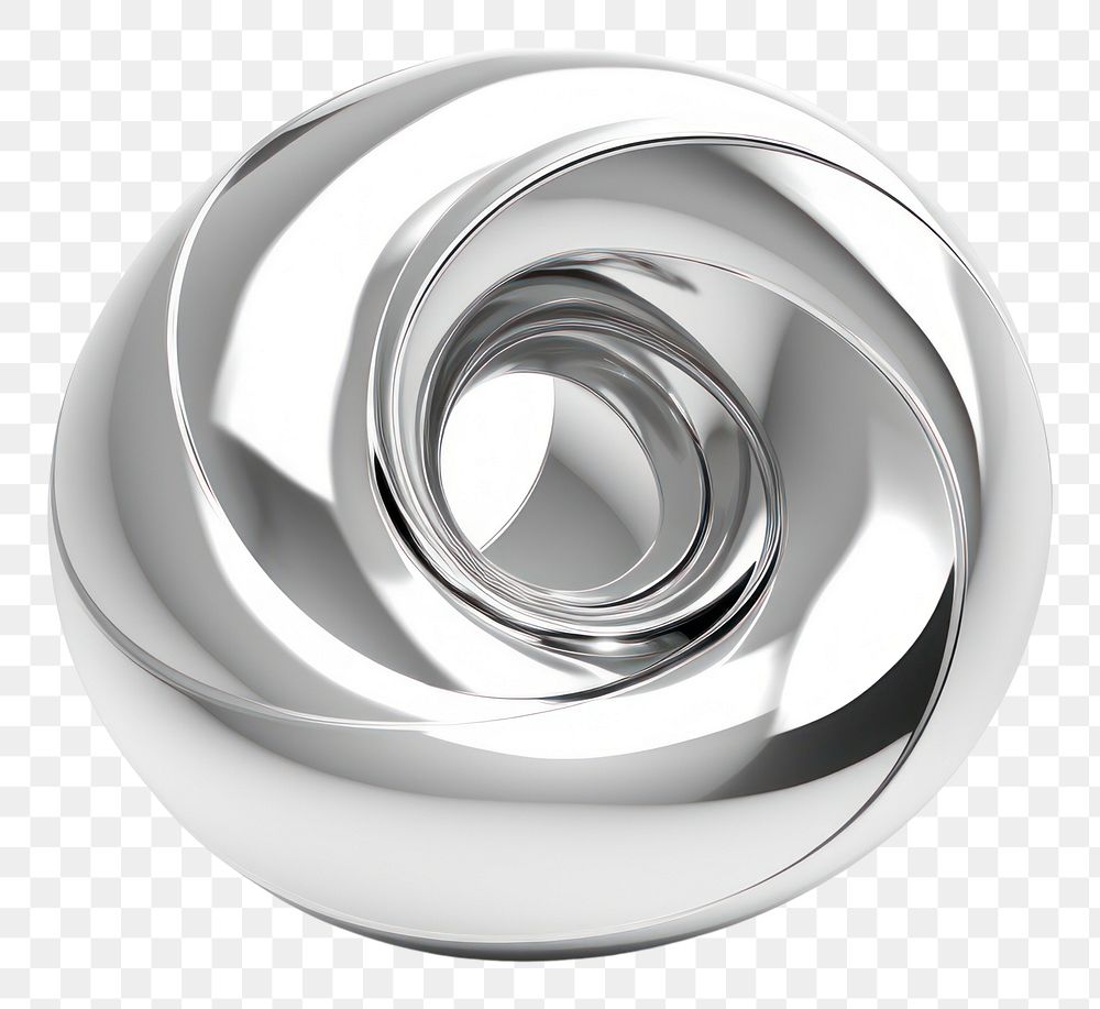 PNG Spiral sphere silver spiral.