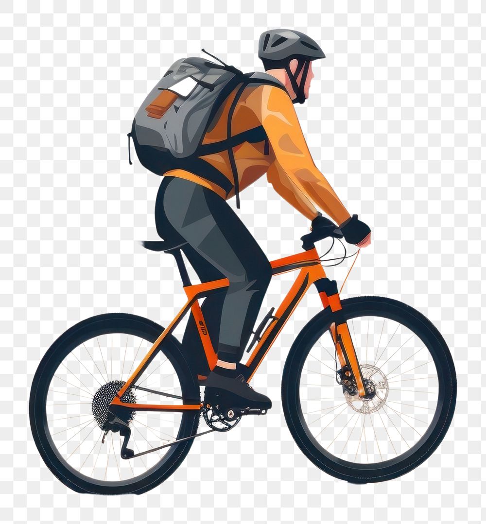 PNG Bicycle backpack vehicle cycling. AI generated Image by rawpixel.