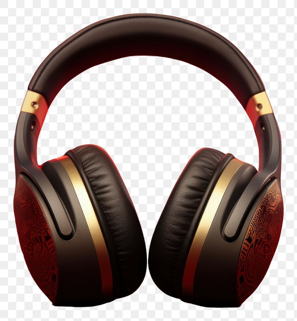 PNG  Chinese New Year style of Headphones headphones headset red.