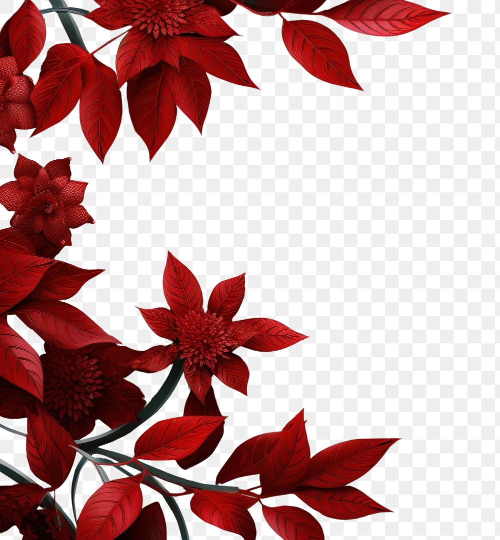 PNG  Chinese New Year style of Leaf leaf red backgrounds.