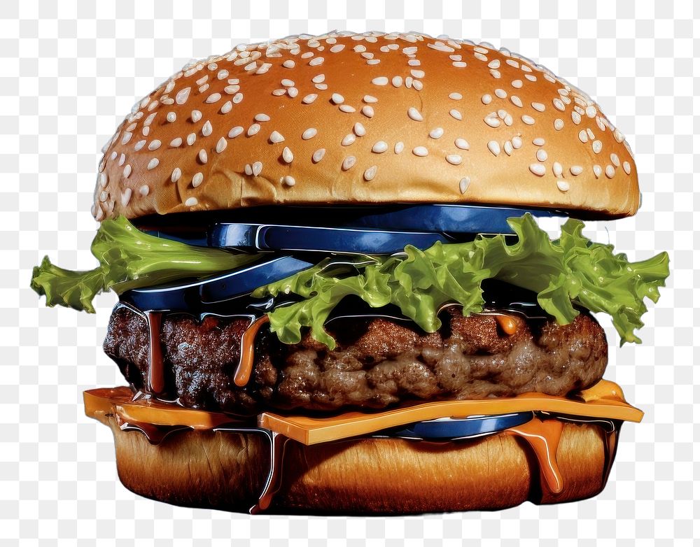 PNG  Burger burger food technology.