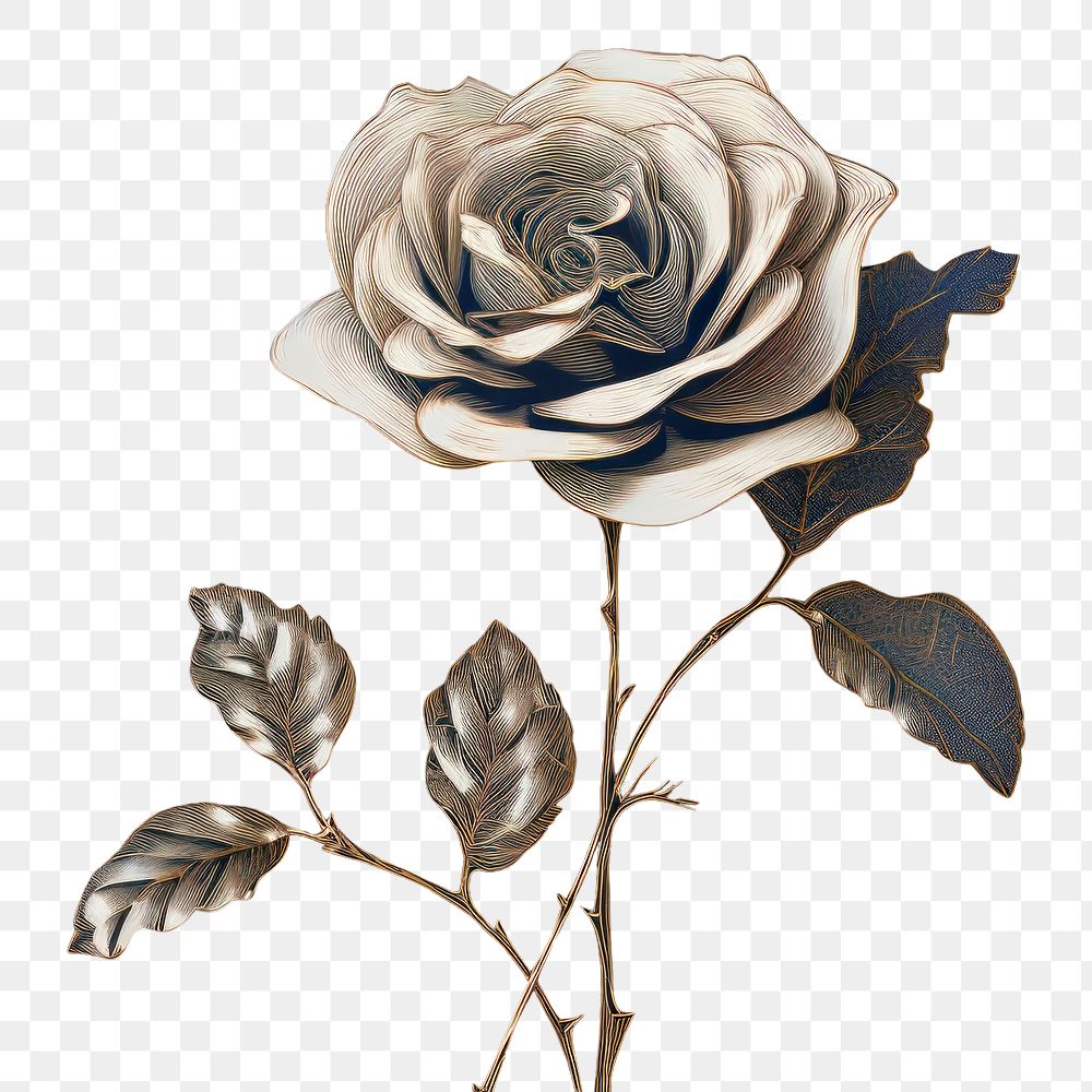 PNG  Rose rose flower plant.