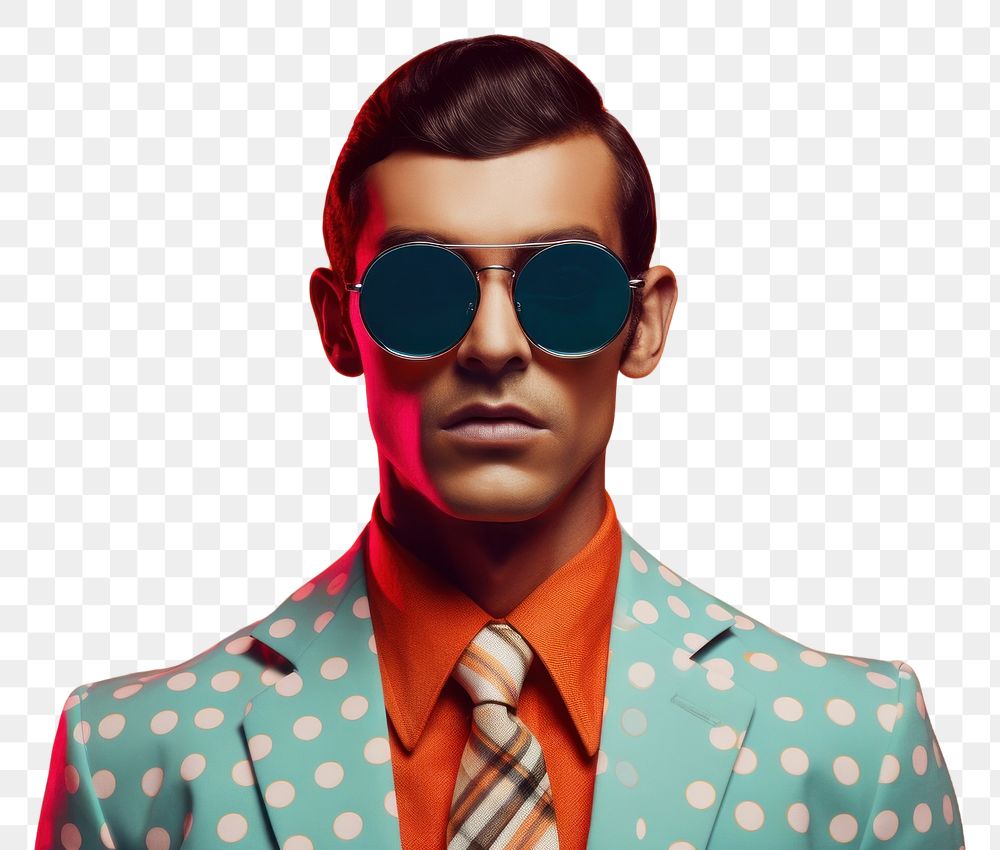 PNG  Man sunglasses portrait fashion. AI generated Image by rawpixel.