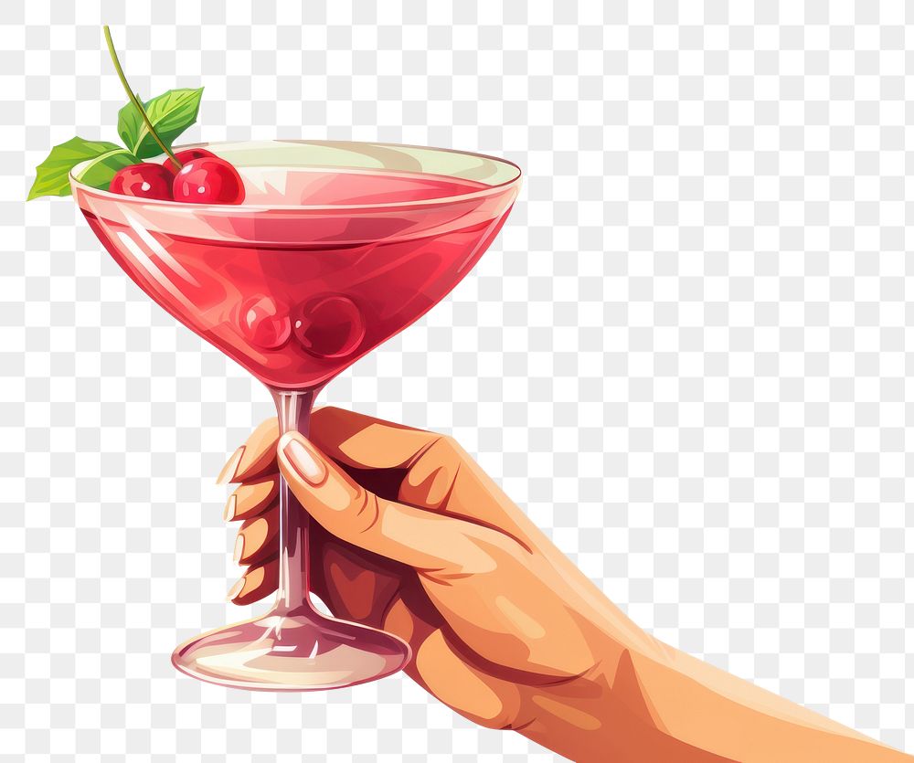 PNG Human hand holding Cocktail cocktail martini drink.