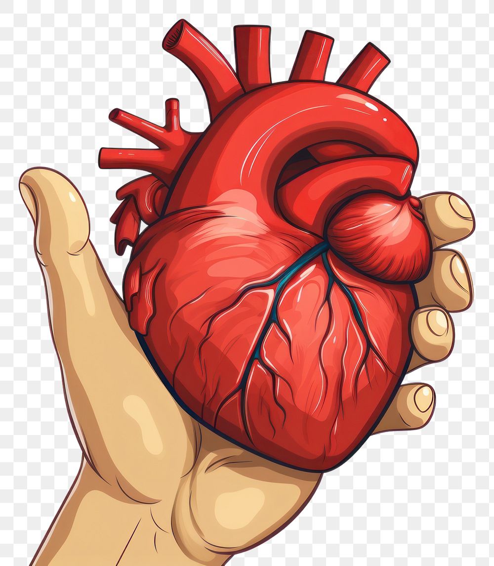 PNG Human hand holding Heart cartoon heart human.