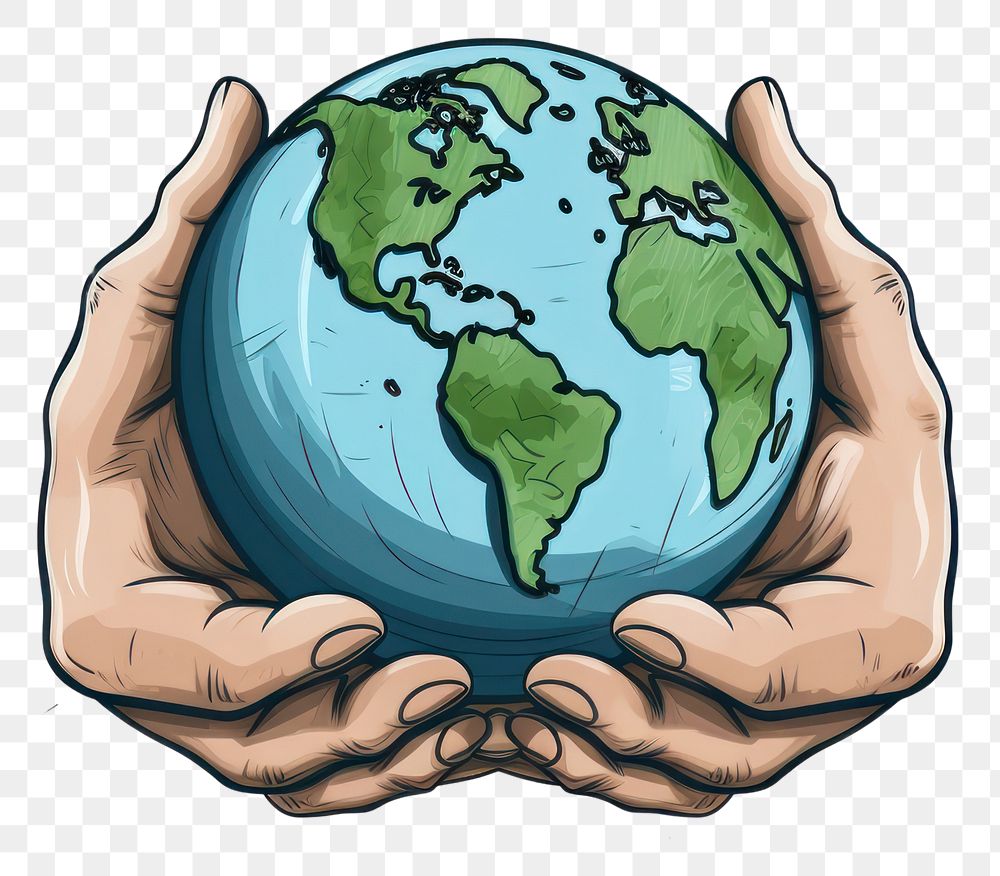 PNG Human hand holding Map cartoon planet sphere.