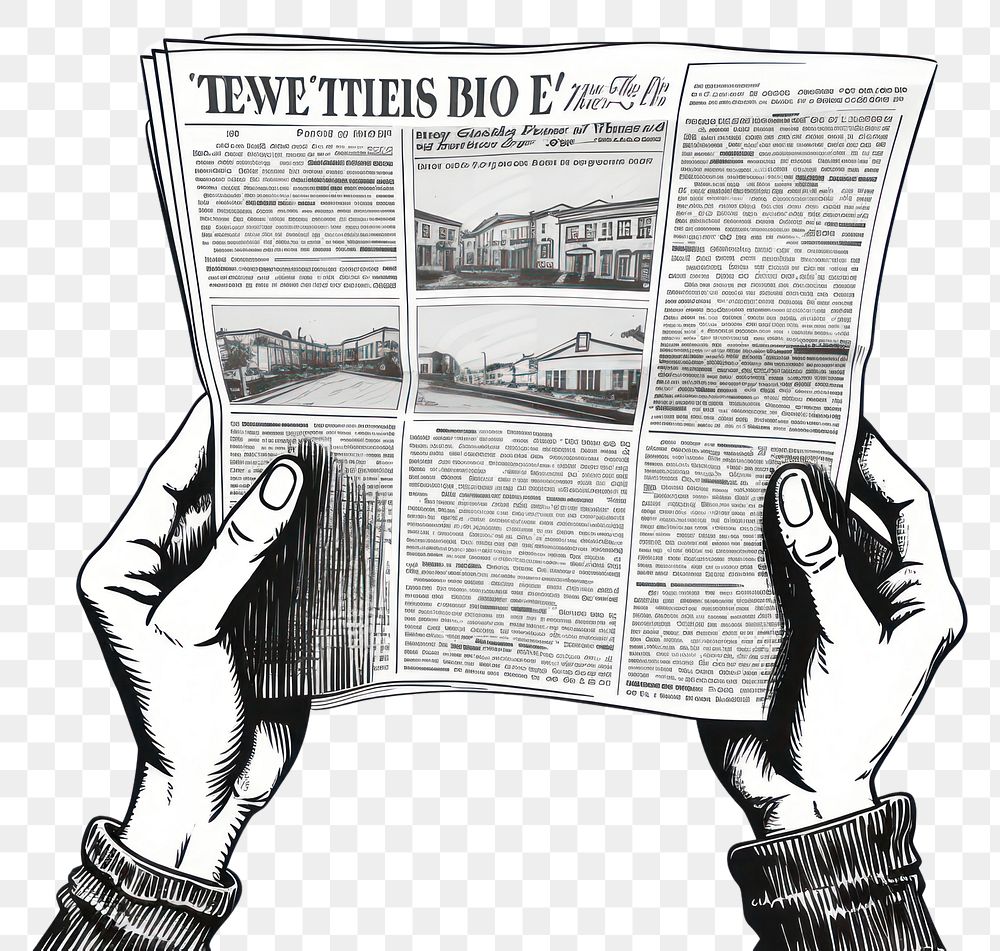 PNG Human hand holding Newspaper newspaper cartoon human.