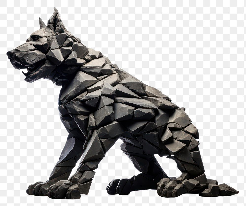 PNG  Dog sculpture animal statue.