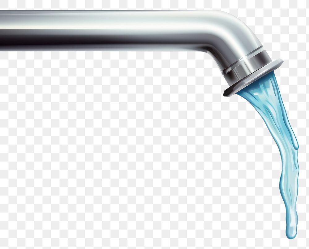 PNG  Water dripping from faucet tap white background metal.