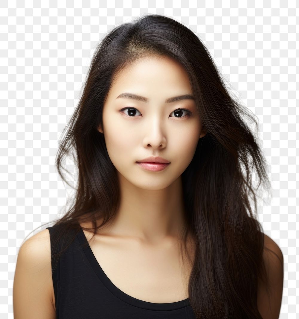 PNG  Handsome japanese woman portrait adult photo. AI generated Image by rawpixel.