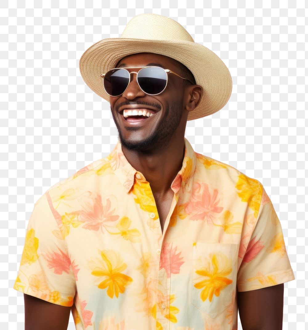 PNG  Young black man adult smile individuality
