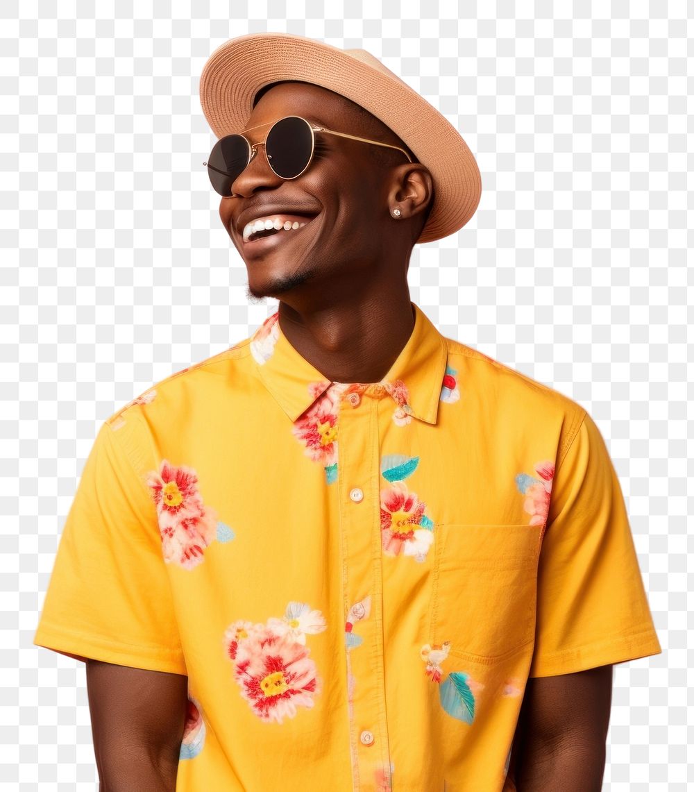 PNG  Young black man individuality creativity sunglasses. AI generated Image by rawpixel.