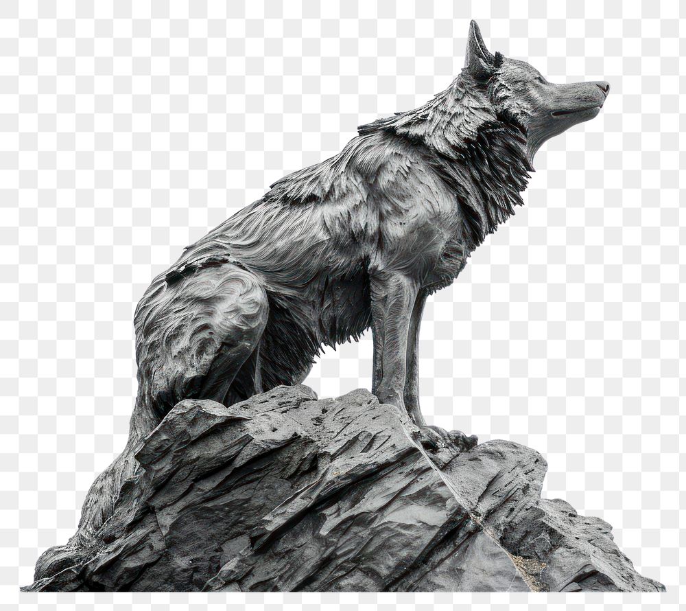 PNG  Rock heavy element Wolf shape wolf animal mammal.