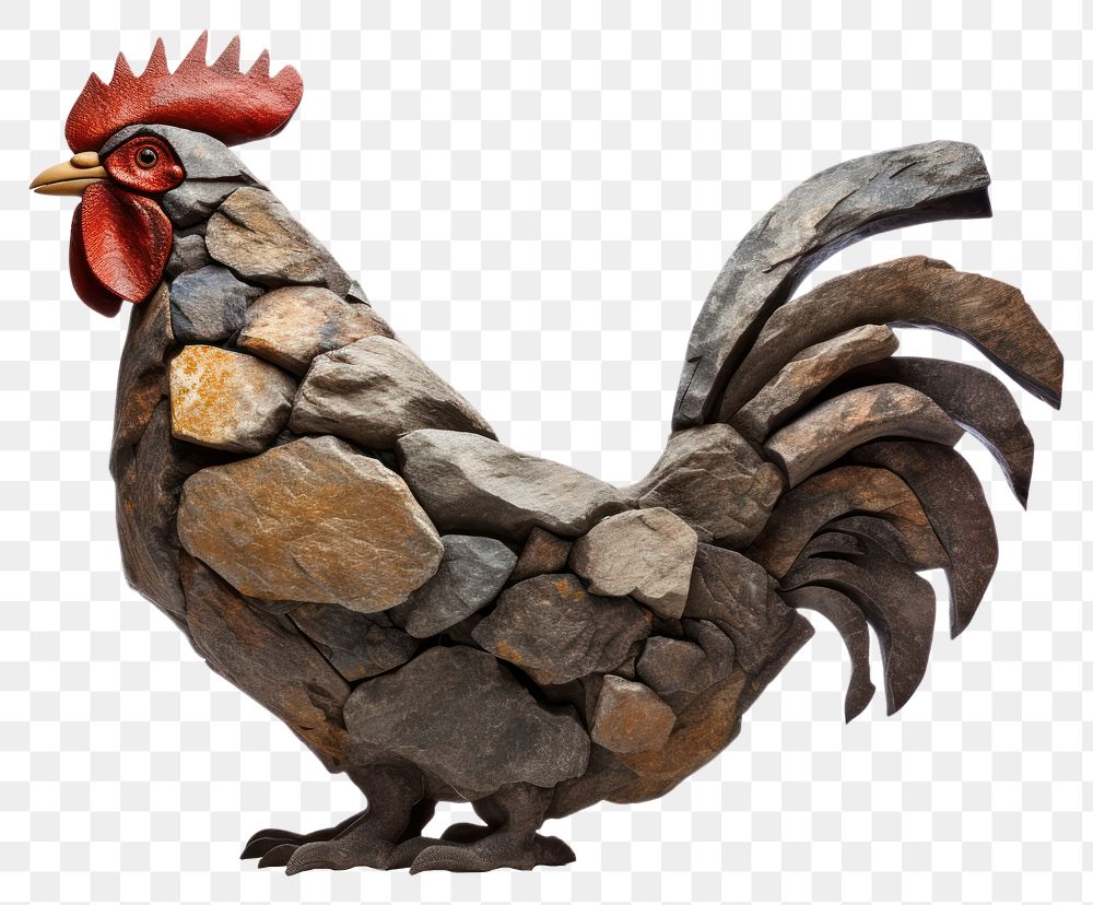 PNG  Rock heavy element Chicken shape chicken poultry animal.