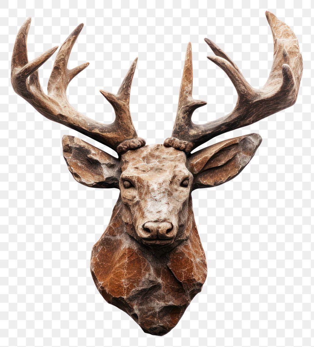 PNG  Rock heavy element Deer shape wildlife antler animal.