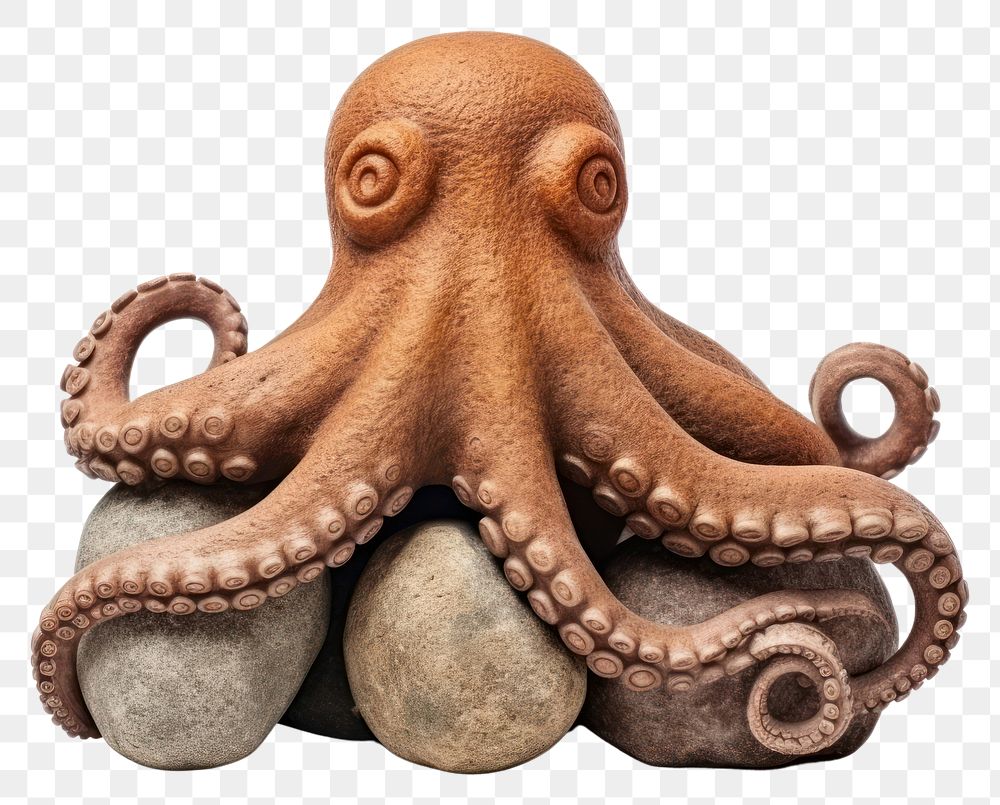 PNG  Rock heavy element Octopus shape octopus animal mammal.