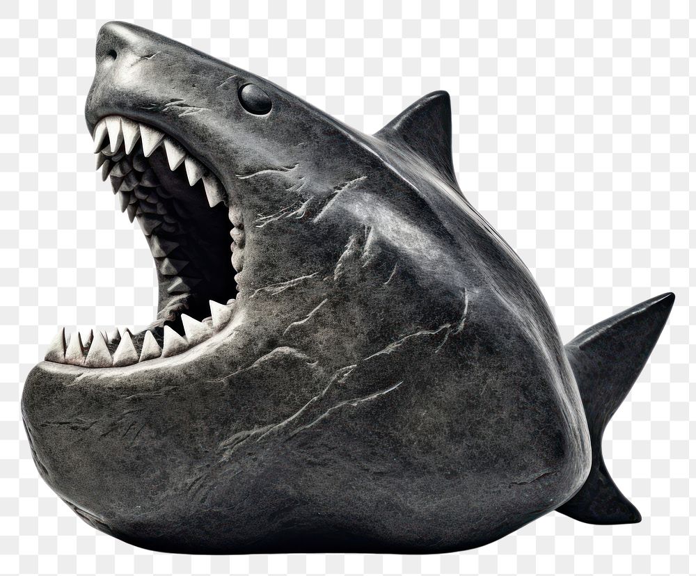 PNG  Rock heavy element Shark shape shark animal fish.