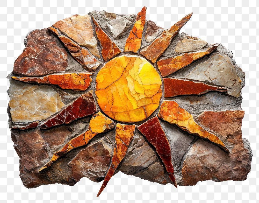 PNG  Rock heavy element Sun shape art sun white background.