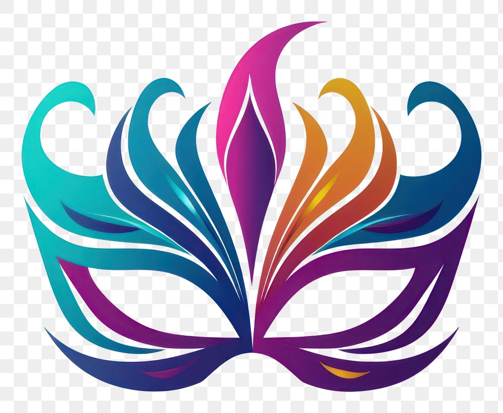 PNG  Mardi gras symbol pattern logo white background.