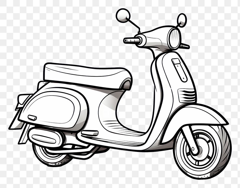 PNG  Motorcycle vehicle scooter drawing.